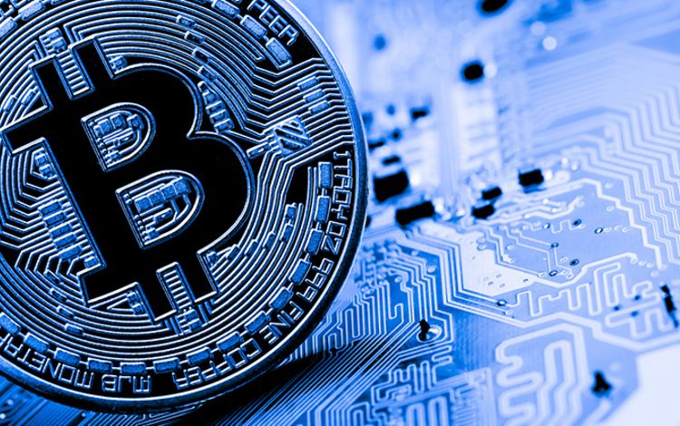 Bitcoin als Münze dargestellt