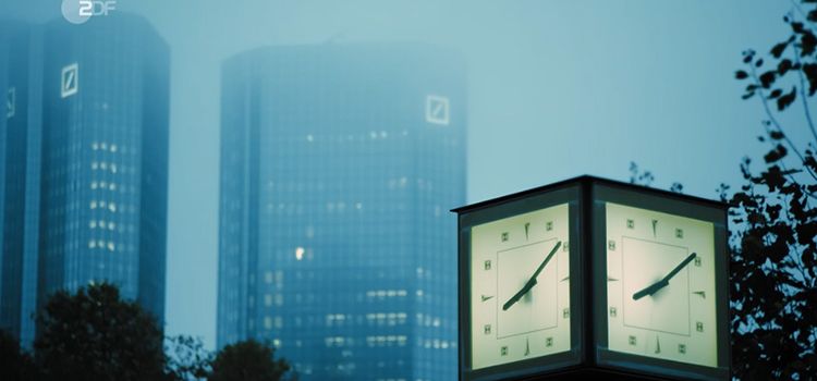 Ansicht Gebäude der Deutschen Bank in Frankfurt