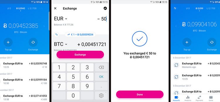 Kryptowährungen verwalten mit der Revolut Banking App