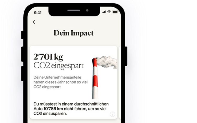 Ansicht der Smartphone-Oberfläche der Plattform Yova