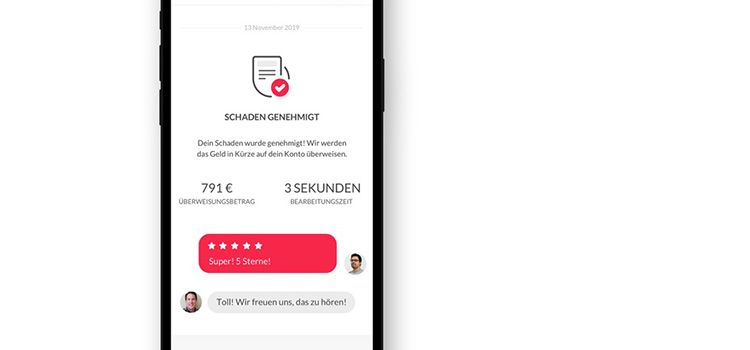 App von Lemonae mit Schadenabwicklung in drei Sekunden