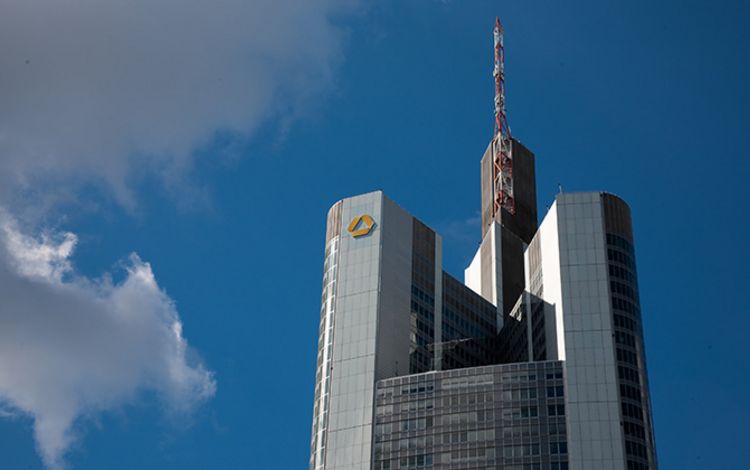 Das Hauptgebäude der Commerzbank Deutschland in Frankfurt