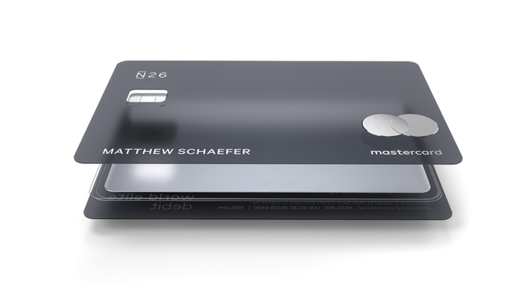 N26 Metal, die Mastercard mit Metallkern aus Wolfram