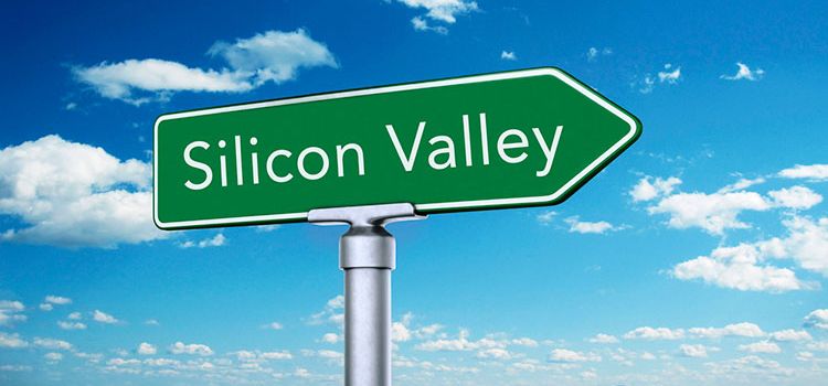 Wegweiser mit Aufschrift Silicon Valley