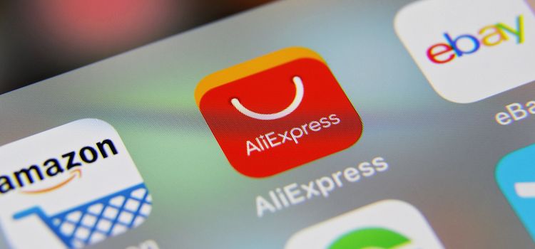 Smartphone mit Icon von AliExpress