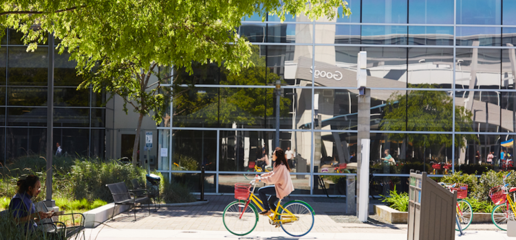 Fahrradfahen auf dem Google Campus