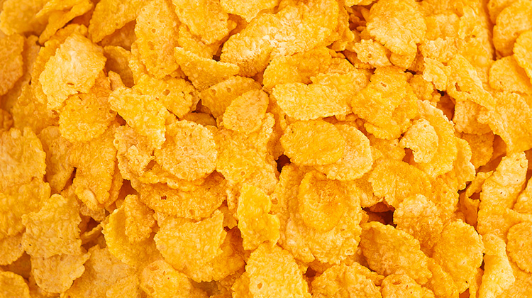 Cornflakes von oben betrachtet