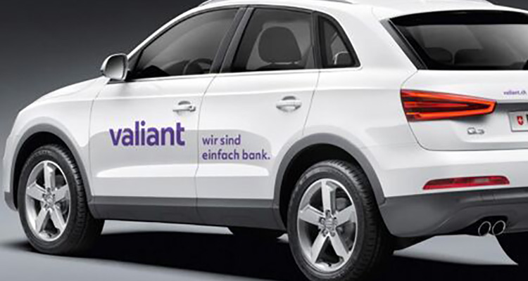 Ein Auto der Bank Valiant für mobile Berater