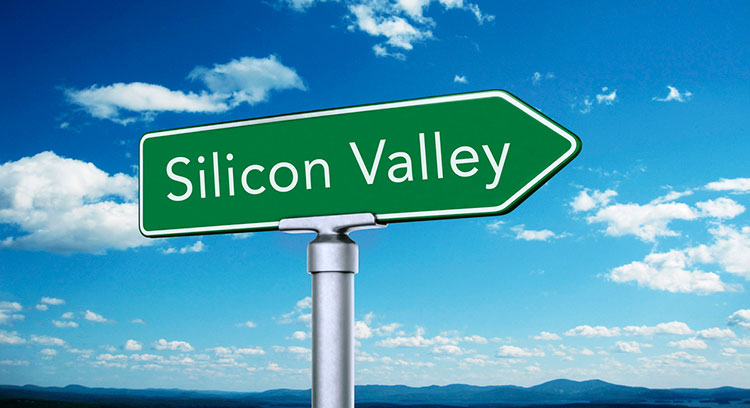 Wegweiser mit Aufschrift Silicon Valley