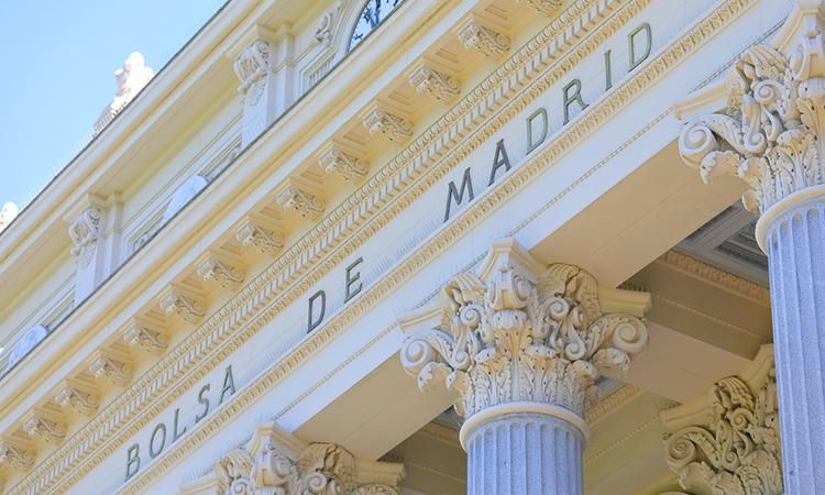 Aussenansicht der Börse Madrid