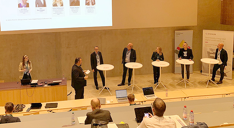 Die Podiumsdiskusion an der Swiss Digital Finance Conference 2020