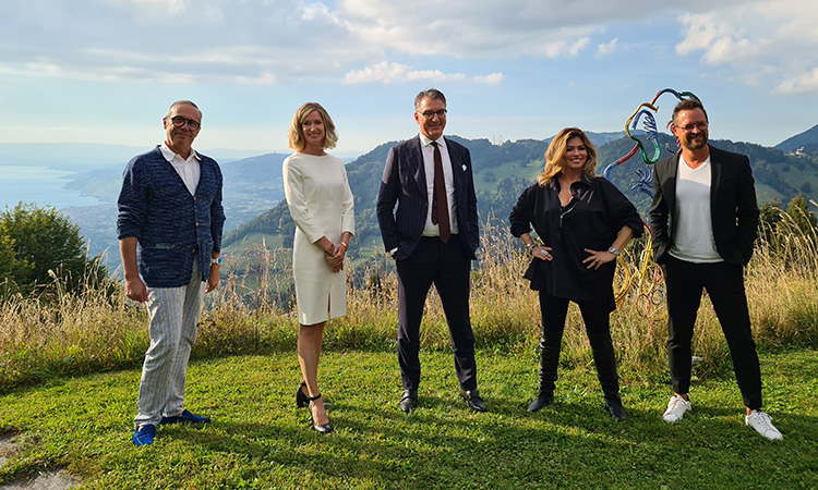 Thierry Amsallem (Claude Nobs Foundation), Elke Mayer (ZFF), Christian Jungen (ZFF), Shania Twain, Mathieu Jaton (MJF)