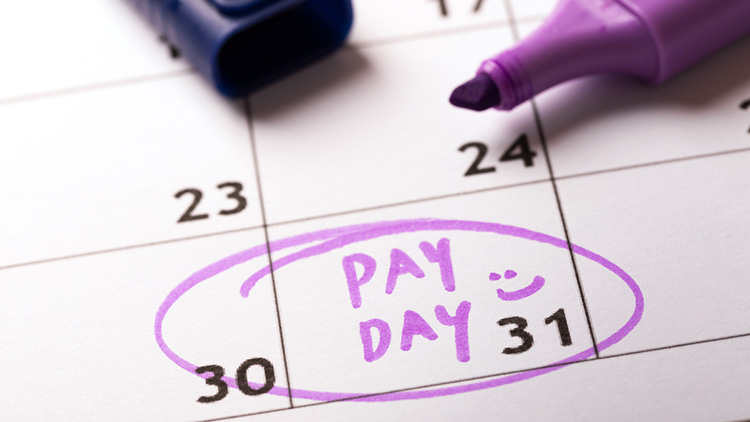 Kalender-Eintrag mit Pay Day