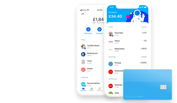 Die App Revolut Junior auf dem Smartphone