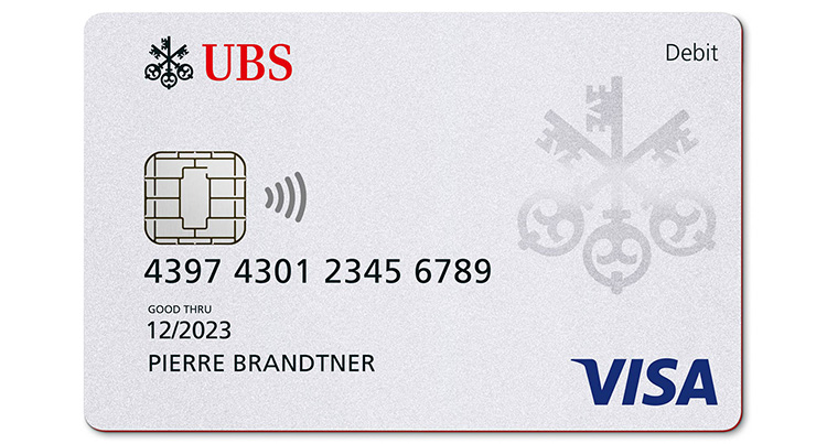 Die neue Visa Debitkarte der UBS