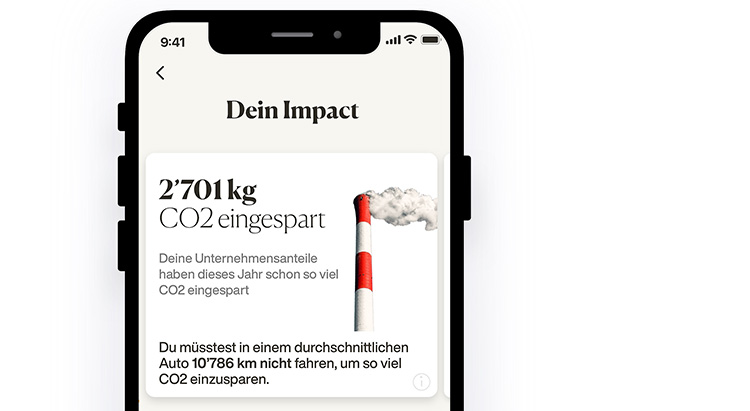 Ansicht der Smartphone-Oberfläche der Plattform Yova